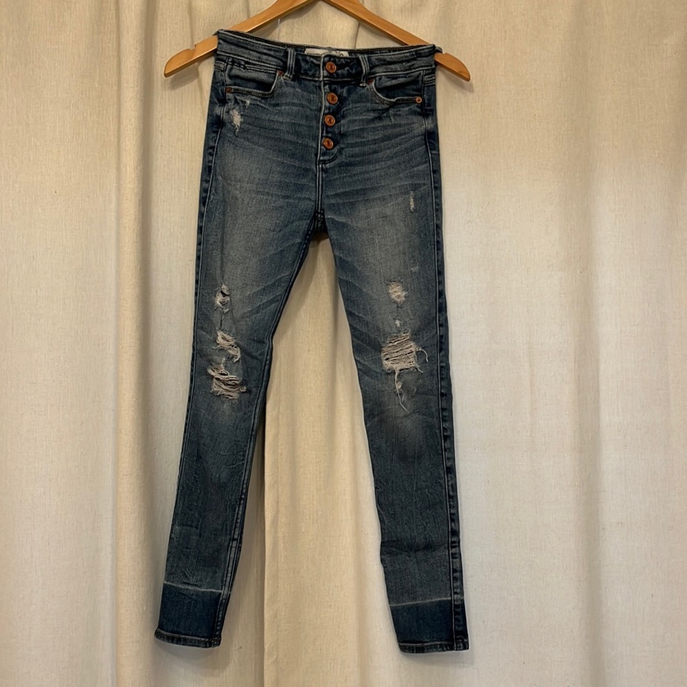 Abercrombie ankle Jean high rise